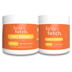 Pet Lover Bundle [1 Joint Strength Chew & 1 Calm + Comfort Chew (For Dogs)]