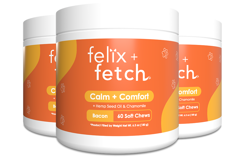 Calm + Comfort Chews For Dogs (3 Jars) - Subscription New1